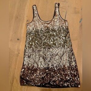 Gold sequin Express dress size Small